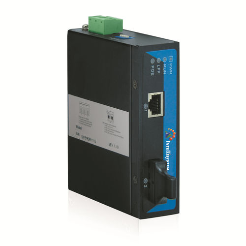 Convertitore di media - IT-IPMC-101-F-POE series - Intellisystem Technologies - di temperatura / Ethernet / su guida DIN