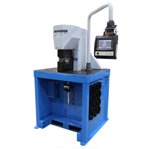 Pressa crimpatrice per tubi flessibili - SP350 - Lillbacka Finn-Power - automatica / ad alimentazione laterale / ad apertura laterale