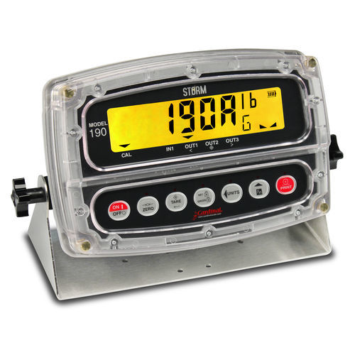 Indicatore di peso display LCD - 190A Storm - Cardinal Scale - portatile / a tenuta stagna / IP69