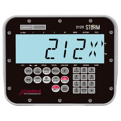 Indicatore di peso display LCD - 212X Storm - Cardinal Scale - a parete / robusto / IP66