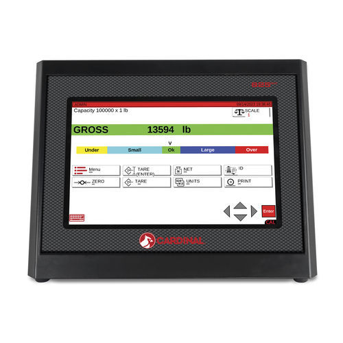 Indicatore controllore di peso digitale - 825 series - Cardinal Scale - resiste alle intemperie / con touch screen / in acciaio inossidabile