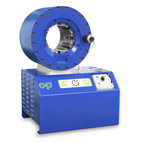 Pressa crimpatrice per tubi flessibili - TUBOMATIC H130 24V/12V - OP Srl - per tubi flessibili idraulici / automatica / idraulica