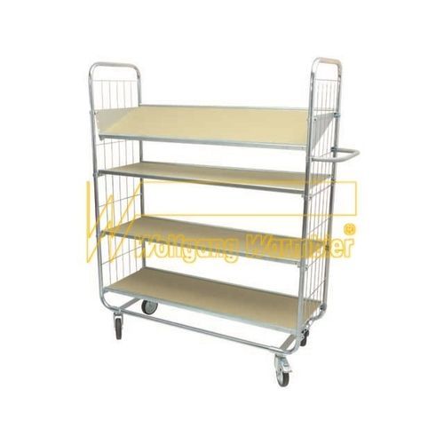 Carrello da trasporto - Wolfgang Warmbier GmbH & Co. KG Systeme gegen Elektrostatik - in acciaio galvanizzato / 4 livelli / con rotelle