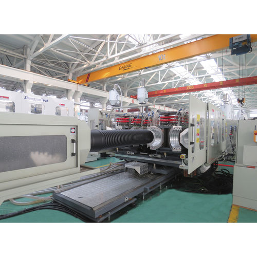 Linea di estrusione per tubi scanalati con doppia parete - ZC-300H - Zhongyun Group - con raffreddamento ad acqua / per tubi scanalati / di canalette di scolo per acque piovane