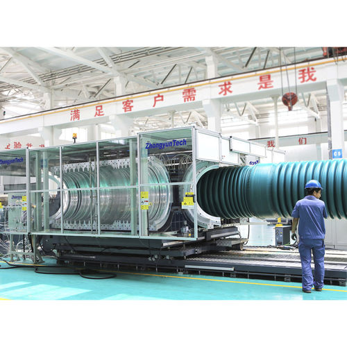 Linea di estrusione con raffreddamento ad acqua - ZC-1500H - Zhongyun Group - per tubi scanalati / di canalette di scolo per acque piovane / per PP