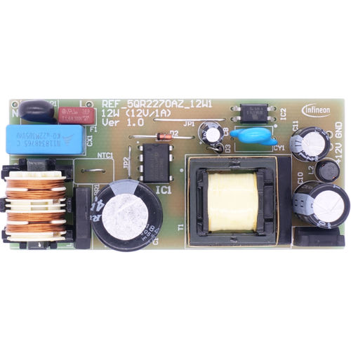 Alimentatore elettrico open frame - REF_5QR2270AZ_12W1 - Infineon Technologies AG - AC/DC / ad uscita semplice / a commutazione