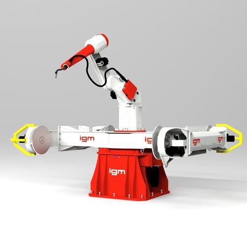 Postazione di lavoro di saldatura - R series - igm Robotersysteme AG - elettrica / manuale / automatica