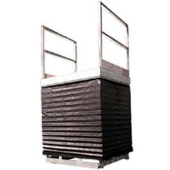 Tavola elevatrice a forbice - Alapontlogistics - idraulica / stazionaria / con barriera di sicurezza
