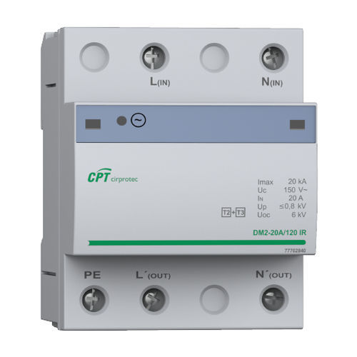 Limitatore di sovratensione di tipo 2 - DM2-20A/230 IR - Cirprotec - di tipo 3 / classe II / classe III