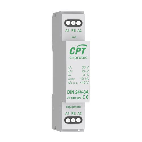 Limitatore di sovratensione di tipo 3 - DIN 12V-3A - Cirprotec - classe III / per applicazioni telecom / monoblocco