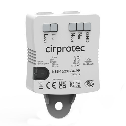 Limitatore di sovratensione di tipo 2 - NSS-10/230-C4-PP - Cirprotec - di tipo 3 / classe II / classe III