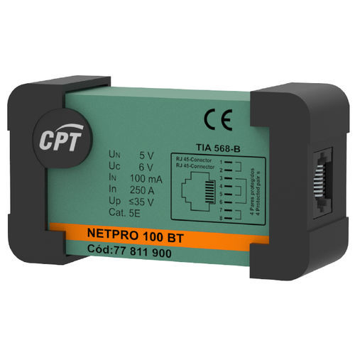 Limitatore di sovratensione per reti Cat.5 - Cat.6 - NETPRO 100BT - Cirprotec - per rete Ethernet / per impianto fotovoltaico / RJ45