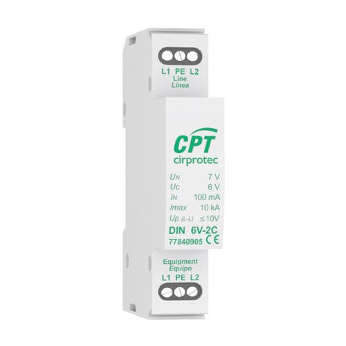 Limitatore di sovratensione per applicazioni telecom - DIN 6V-2C - Cirprotec - per impianto fotovoltaico / monoblocco / 1 paio