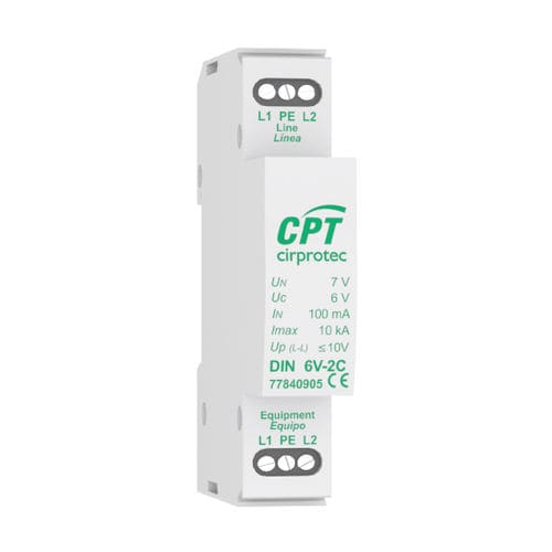 Limitatore di sovratensione per applicazioni telecom - DIN 12V-2C - Cirprotec - per impianto fotovoltaico / monoblocco / 1 paio