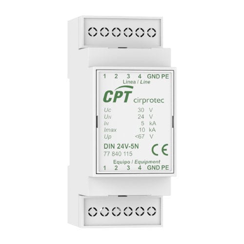 Limitatore di sovratensione per impianto fotovoltaico - DIN 12V-5N - Cirprotec - monoblocco / su guida DIN