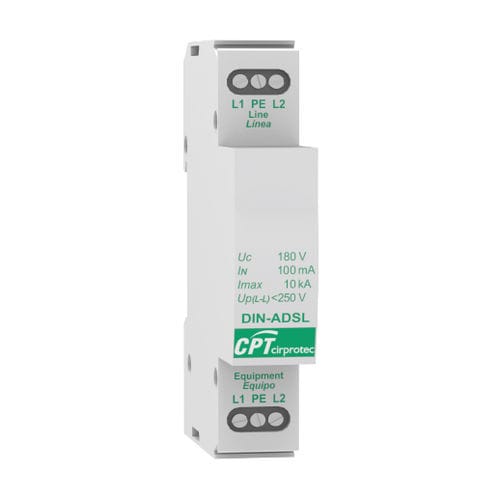 Limitatore di sovratensione di linea ADSL - DIN-ADSL - Cirprotec - per linea telefonica / monoblocco / 1 paio