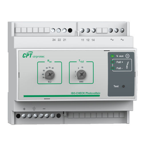 Controllore di isolamento per rete AC -  ISO-CHECK PV 1000 - Cirprotec - su guida DIN / per applicazioni fotovoltaiche / per stazione di ricarica per veicoli elettrici