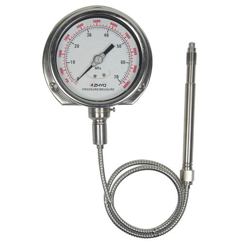Manometro con quadrante - PT124Y-614 - Shanghai Zhaohui Pressure Apparatus Co.,Ltd.(ZHYQ) - in acciaio inossidabile / in plastica / a tubo Bourdon