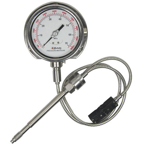 Manometro con quadrante - PT124Y-615 - Shanghai Zhaohui Pressure Apparatus Co.,Ltd.(ZHYQ) - in acciaio inossidabile / a tubo Bourdon / per materiali fusi