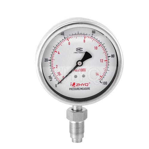 Manometro con quadrante - PT124Y-620 - Shanghai Zhaohui Pressure Apparatus Co.,Ltd.(ZHYQ) - filettato / a tubo Bourdon / di processo