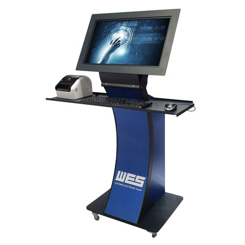Pannello operatore per chiosco - EASY-PC-STAND-AKKU - WES Systeme Electronic GmbH - con touch screen multitouch / con tastiera / mobile