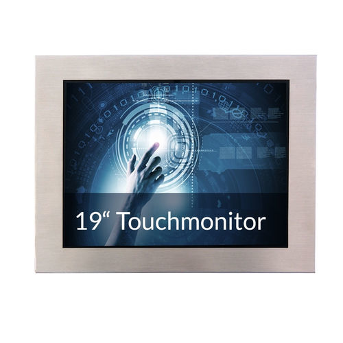 Monitor TFT-LCD - IP65-19T-PCAP - WES Systeme Electronic GmbH - con touchs creen capacitivo PCAP / con touch screen multitouch / con retroilluminazione a LED