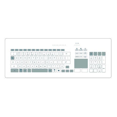 Tastiera ad incastro - GLAS-TASTATUR-EINBAU-US - WES Systeme Electronic GmbH - capacitiva / 103 tasti / con touchpad