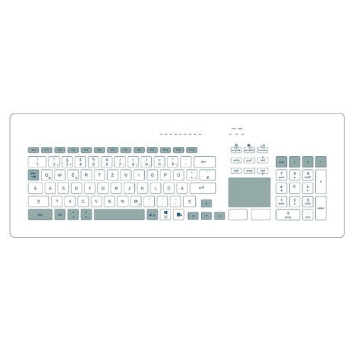 Tastiera ad incastro - GLAS-TASTATUR-EINBAU-DEU - WES Systeme Electronic GmbH - capacitiva / 103 tasti / con touchpad