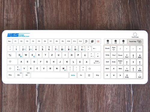 Tastiera ad incastro - GLAS-TASTATUR-WH-TPW-NP - WES Systeme Electronic GmbH - capacitiva / con touchpad / USB