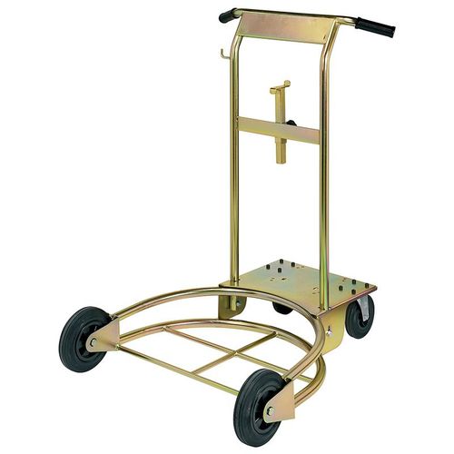 Carrello dolly con blocco automatico - 80210 - RAASM SpA - in metallo / per fusti