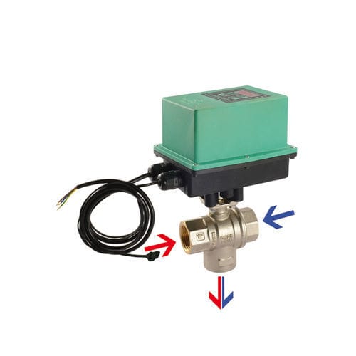 Valvola a sfera - DIAMIXNFA - Comparato Nello S.r.l. - con attuatore elettrico / di regolazione della temperatura / IP67