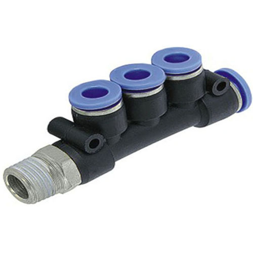 Manifold a 4 vie - P-RMT series - Kee Connections - in termoplastica / filettato
