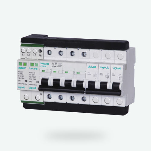 Limitatore di sovratensione di tipo 2 - Vigivolt COMBI4PT - Toscano Linea Electronica - contro le correnti transitorie / trifase