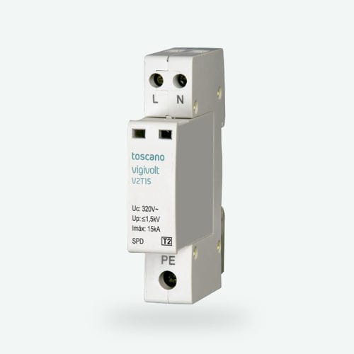 Limitatore di sovratensione di tipo 2 - Vigivolt V2T-15 - Toscano Linea Electronica - contro le correnti transitorie