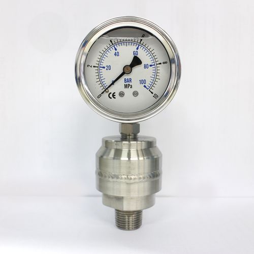 Manometro con separatore a membrana - DPG-6310MPA-SS - Seasons Gauge Co., Ltd - a liquido / in acciaio inossidabile / a tubo Bourdon