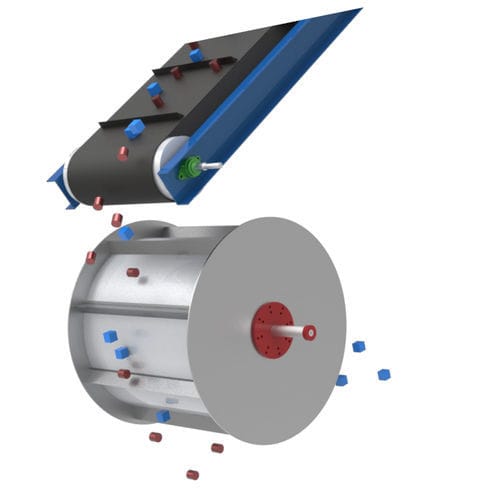 Separatore per prodotto sfuso - IDEMAG - a tamburo magnetico / per l'industria del riciclaggio / per l'industria farmaceutica