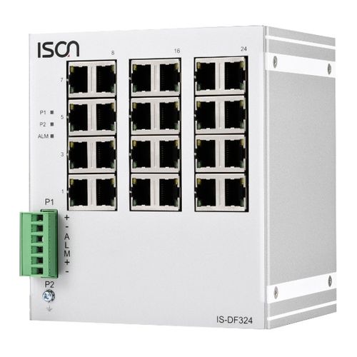 Switch Ethernet non gestibile - IS-DF324  - ISON Technology Co., Ltd. - 24 porte / di livello 2 / su guida DIN