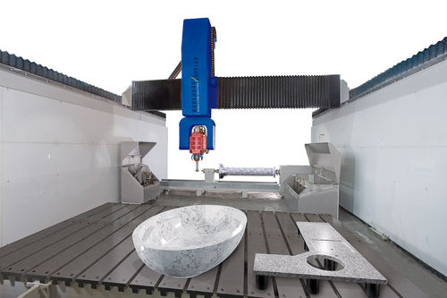 Centro di lavoro CNC 6 assi - BAZ 3000 - burkhardt-hensel - verticale / a ponte / di taglio