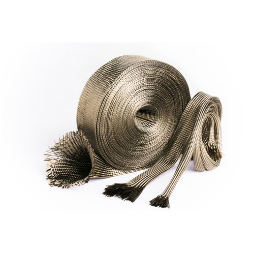 Guaina in fibra di basalto - FABBRICA ISOLANTI ELETTRICI BALCONI - di protezione termica / intrecciata / per cavi