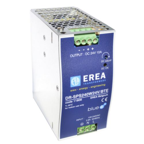 Trasformatore di alimentazione elettrica - DR-SPS240W24V/BTE - EREA Transformers - ad uso industriale / monofase / a bassa tensione