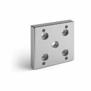 Piastra di staffaggio in profilato di alluminio - 529090 - Alutec Group srl - quadrata