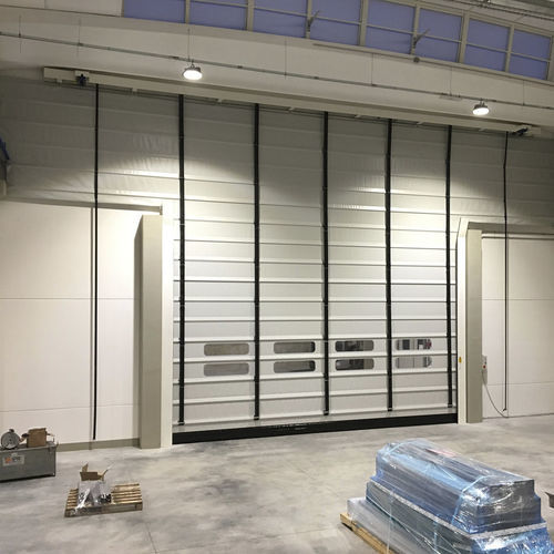 Porta ad impacchettamento - Belt Crane - IPR ITALIA SRL - per interno / automatica / di grandi dimensioni