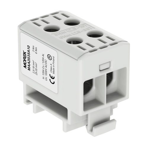 Morsetto componibile su guida DIN - MAA2035A10 - MOREK - con connessione a vite / unipolare