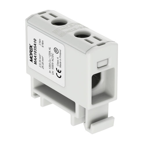Morsetto componibile su guida DIN - MAA1035A10 - MOREK - con connessione a vite / unipolare