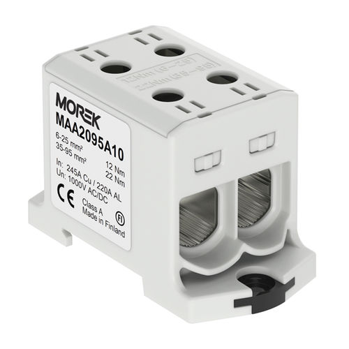 Morsetto componibile su guida DIN - MAA2095A10 - MOREK - da montare su pannello / con connessione a vite / unipolare