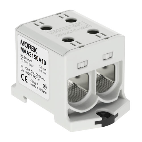 Morsetto componibile su guida DIN - MAA2150A10 - MOREK - da montare su pannello / con connessione a vite / unipolare
