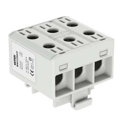 Morsetto componibile su guida DIN - MAA1335A10 - MOREK - con connessione a vite / tripolare