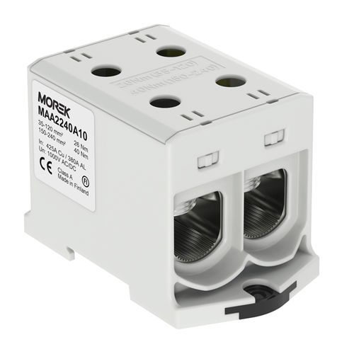 Morsetto componibile su guida DIN - MAA2240A10 - MOREK - da montare su pannello / con connessione a vite / unipolare