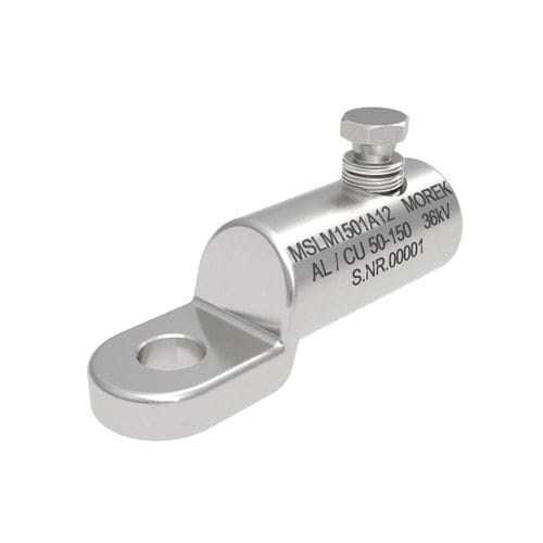 Terminazione per cavo ad occhiello - MSLM150A - MOREK - a vite / senza isolamento elettrico / in lega d'alluminio