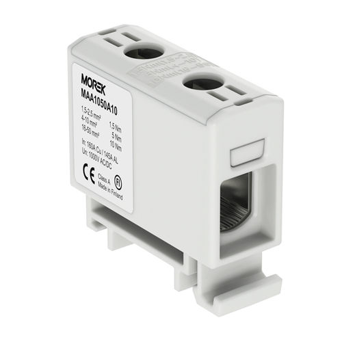 Morsetto componibile su guida DIN - MAA1050A10 - MOREK - con connessione a vite / unipolare